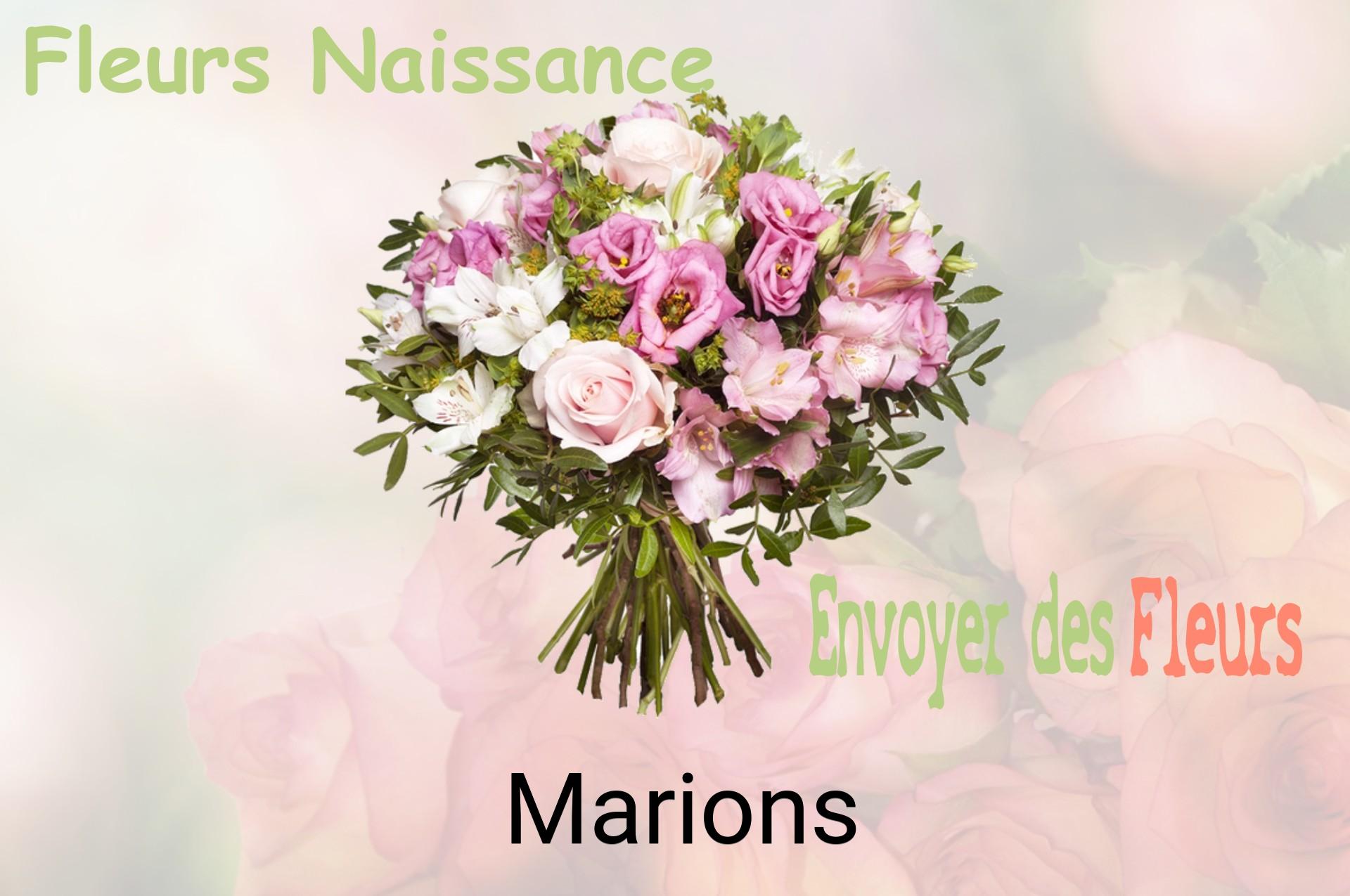 Bouquet de fleurs de naissance livré à Marions